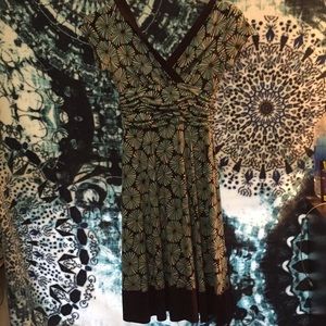 Floral blue and green dress